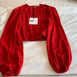 Beach Riot long sleeve shirt with gold appliqués